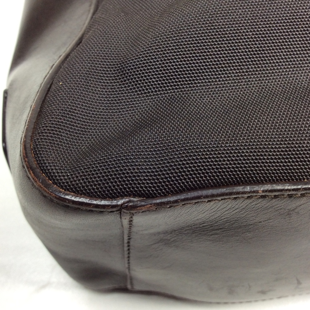 Auth GUCCI Black Nylon Canvas and Leather Tote Shoulder Bag Purse - Picture 9 of 16
